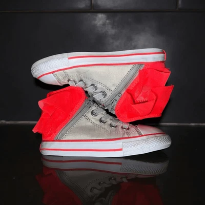 Converse Chuck Taylor All Star Block Party para niños pequeños plata pura/golpe caliente talla 9 Foto 1 de 4