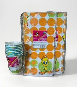 New Vintage 90s Looney Tunes Tweety Paper Cover Tablecloth by Hallmark 54x89" - Picture 1 of 1