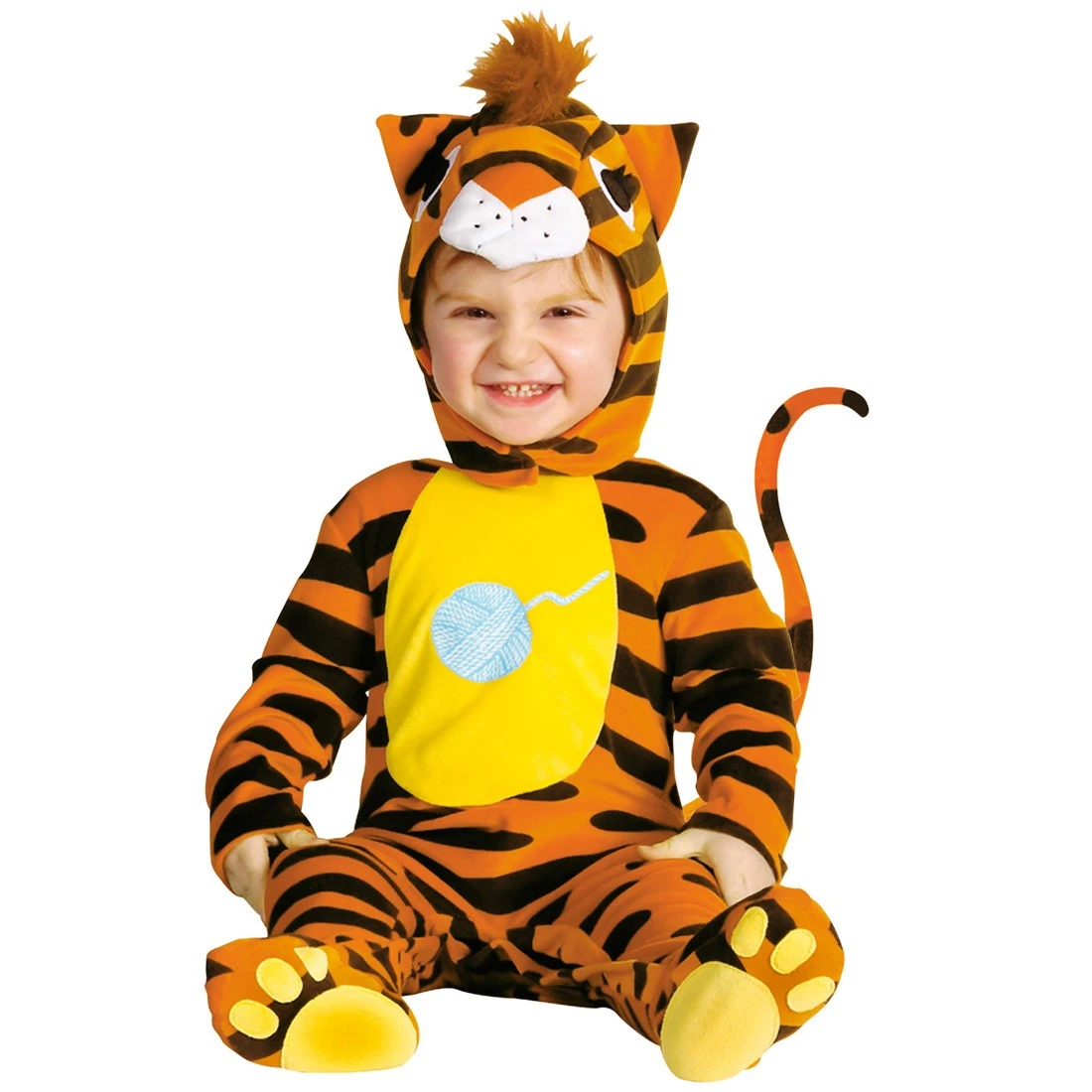 Tiger-Babykostüm Von Dress Up America – Weicher Strampler Mit Kapuze, Perfekt Für Halloween & Fotoshootings