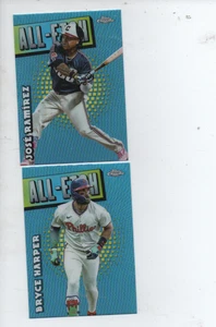 2 KARTEN LOT 2025 TOPPS CHROME ALL-ETCH BRYCE HARPER & JOSE RAMIREZ - Bild 1 von 1