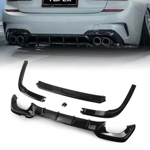 Gloss Black Rear Bumper Splitter Diffuser Lip For BMW 3 Series G20 YOFER Style - Bild 1 von 12