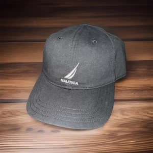 Nautica Cap Black Nautica Logo Adjustable Strap Hat NEW - Picture 1 of 8
