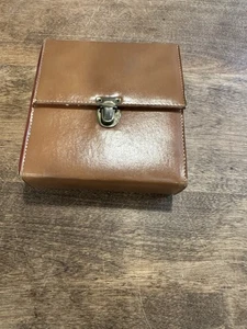 VINTAGE Homa Brown Leather TRAVEL BAR Case /w Bottles Scotch, Rye, and Bourbon - Picture 1 of 14