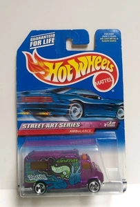 Hot Wheels Cars Ambulance Street Art Series 3/4 Scale 1:64 Purple New - Picture 1 of 5