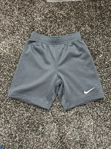 NIKE Athletic Shorts Boys Size 5 (small) Gray White NIKE Logo - Picture 1 of 3