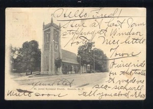 1907 St James Episcopal Church ONEONTA NY Postcard - Imagen 1 de 1