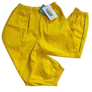 NWT J&K Splashy Waterproof Rain Pants Yellow Kids 11/12 Large - Picture 1 of 8