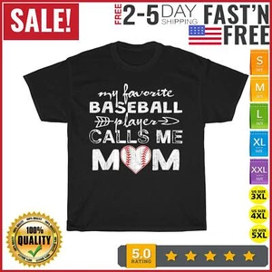 My Favorite Baseball Player Calls Me Mom Shirt, Mother's Day T Shirt Men Women - Picture 1 of 9