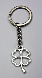 Schlüsselanhänger 4-blättriges Kleeblatt / Glücksbringer / Glück / Talisman - Bild 1 von 4