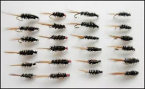 Diawl Bachforellenfischen Fliegen, 24er Pack, 4 Farben, gemischt 10/12/14, Fliegenfischen - Bild 1 von 5