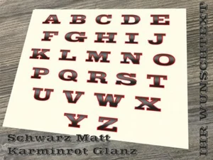 Wunschtext Sticker Matt Tuning Emblem Schriftzug Autoaufkleber Modellbezeichnung - Bild 1 von 2
