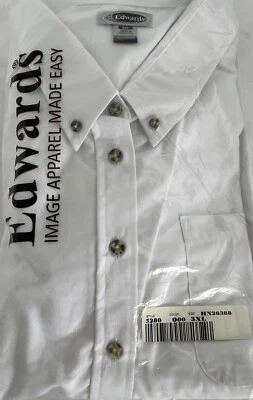 Edwards Ladies Long Sleeve Uniform Dress Shirt Size 3XL Style 5280 Color White - Image 1 of 4
