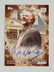 XANDER BERKELEY as Gregory Autograph Card A-XB Walking Dead Season 7 Topps 17/50 - Picture 1 of 2