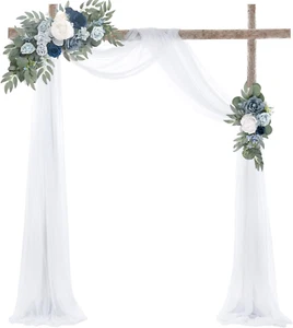 20Ft Wedding Arch Draping Fabric,Sheer Backdrop Curtains Draps Decorations - Picture 1 of 7