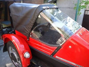 Handmade Beiwagen Velorex 700 cover Leder leather JAWA 350 JAWA Cz Sidecar - Bild 1 von 16