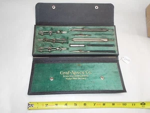 Drafting Set, Vintage Graf-Apsco Co. Drawing Instruments, Made in West Germany - Picture 1 of 5