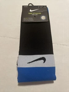 NUEVO EN PAQUETE NIKE 2019-20 INTER MILAN NEGRO/AZUL/BLANCO CALCETINES CASEROS GRANDES 9-12 - Imagen 1 de 9