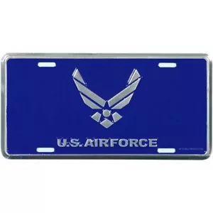 Logotipo de la Fuerza Aérea de los Estados Unidos matrícula de aluminio en relieve - Hecho en EE. UU. 6"x12" - Imagen 1 de 1
