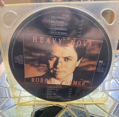 ROBERT PALMER HEAVY NOVA 1988 Picture Disc Vinyl Record Album  Vintage - Image 1 of 4