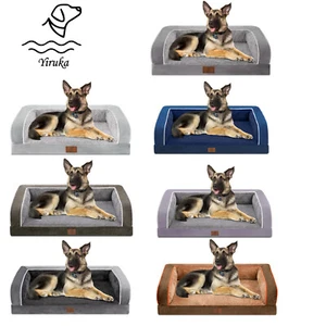 Orthopädisches Memory Foam Hundebett bequemer Polster Haustierbett wasserdicht abnehmbare Abdeckung - Bild 1 von 37