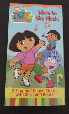 Dora the Explorer VHS Tape Move To The Music Nick Jr. Nickelodeon - Image 1 of 3