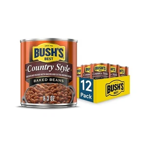 Bush's Best Baked Beans, Country Style with Bacon and 8.3 Ounce (Pack of 12)... - Picture 1 of 9