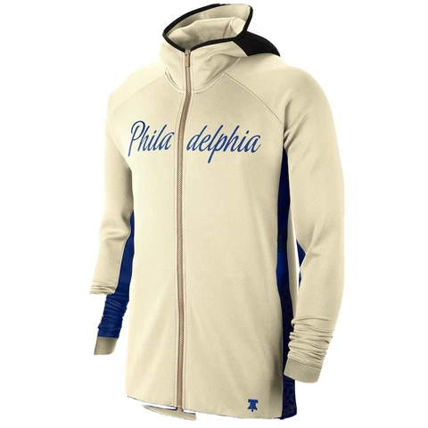 Philadelphia 76ers NIKE 2019/20 Earned Edition Showtime Full-Zip Hoodie Cover