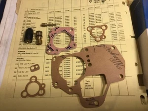 NOS Carburetor Kit ZE2. Zenith 34WIA & 34WIA-2. 1956-58 Ford Consul   -3/25- - Picture 1 of 2