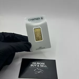 Barra de lingotes de oro de 10 g acuñada C Hafner Alemania 999,9 auténtica y nueva - Imagen 1 de 5