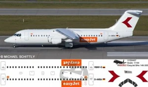 V1 Decals BAe 146-300 - Avro RJ-100 Easyjet for 1/144 Revell Model Airplane kit - Picture 1 of 8