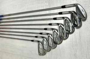Left Mizuno JPX 850 Golf Clubs Irons Lefty LH Iron X & S -Flex 5-9 Pw Gw Sw 8pcs - Picture 1 of 24