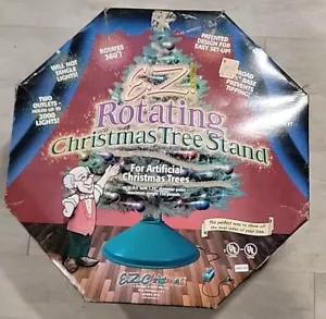 Vintage EZ Rotating Christmas Tree Stand 1996 Spins 360 2 Outlets - Picture 1 of 11