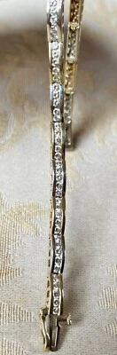 2.5tcw Diamond 14K Gold Multi Tone Bracelet 11.8 Grams, 6.5” - Image 1 of 4