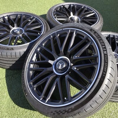 21 MERCEDES AMG GT55 GT63 AMG GT53 1924011900 RIMS TIRES NEW OEM STOCK SET TPMS - Image 1 of 4