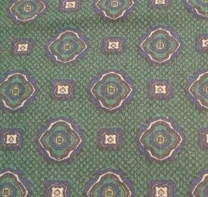 Fashion In Prints Inc Fabric 1994 Green Blue Abstract 1/2 Y X 22 in - Picture 1 of 3