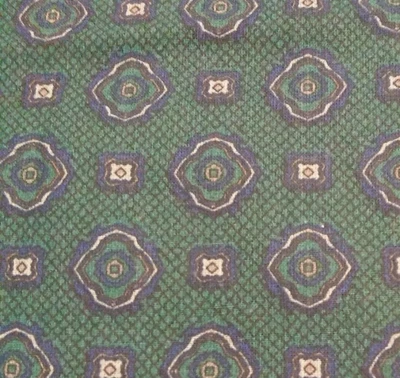 Fashion In Prints Inc Fabric 1994 Green Blue Abstract 1/2 Y X 22 in - Image 1 of 3