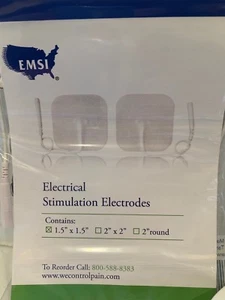 EMSI Electrical Stimulation Electrodes Tens Unit  1.5" x 1.5" ( Lot of 6) - Picture 1 of 2