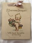 Vtg. Original Rose O'Neill artist signed Kewpie Birthday Card Unused Bouquet