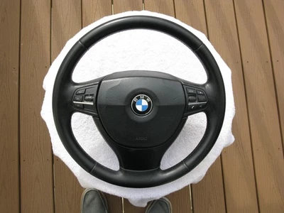 2011-2016 BMW F10 528I 535I 550i LEATHER STEERING WHEEL OEM - Image 1 of 4