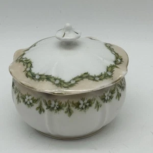 Caja baratija de porcelana vintage RS Polonia China pintada a mano con tapa Alemania - Imagen 1 de 6