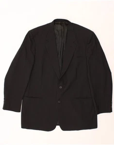 PIERRE CARDIN Mens 2 Button Blazer Jacket UK 40 Large Black Wool BN16 - Picture 1 of 3
