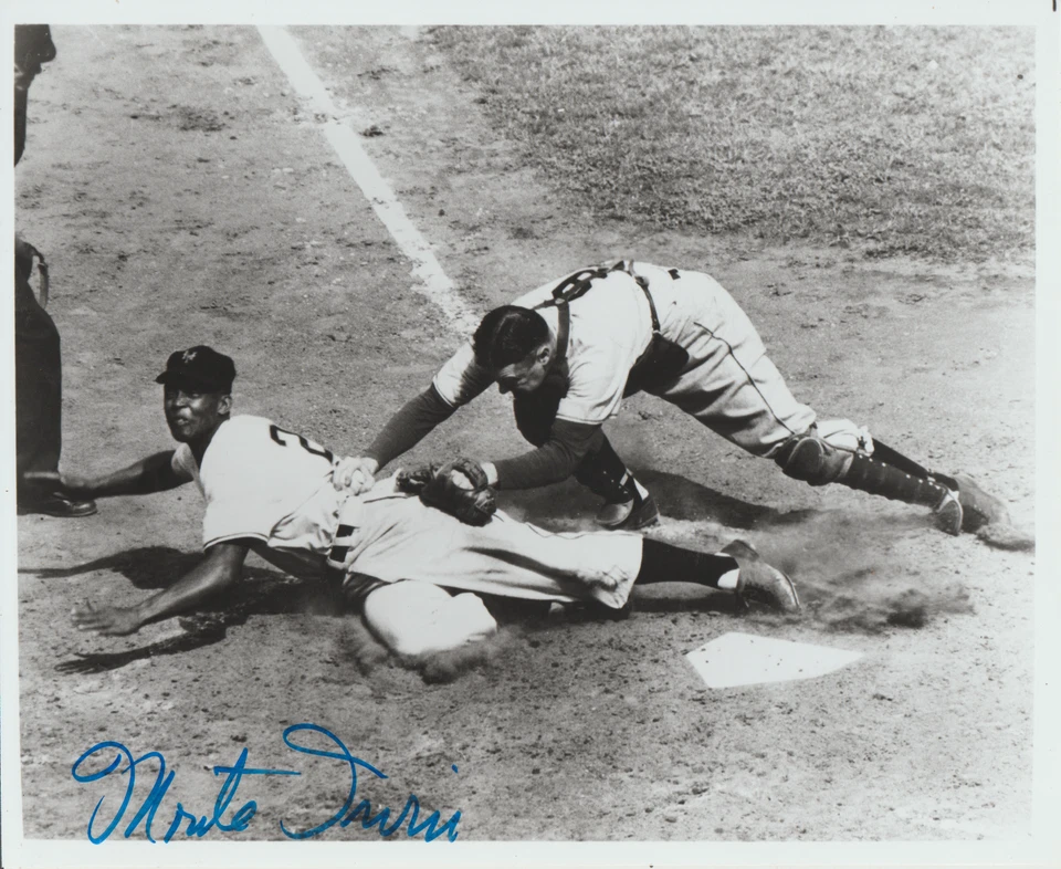 Monte Irvin Black & White 8x10 In Action Photo - New York Giants - HOF - Image 1 of 1