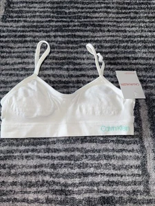 Calvin Klein seamless Girls bra at white youth large 10/12 NWT - Picture 1 of 8