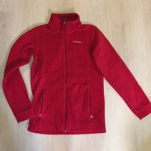Columbia Sportswear Large Kids’ 14/16 Red Fleece Full Zip Up Jacket - Picture 1 of 7