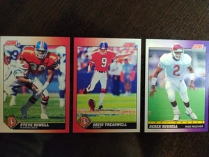 1991 Score - #118 Sewell, #139 David Treadwell & #576 Russell - Denver Broncos - Picture 1 of 10