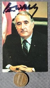 Tarjeta firmada autografiada 1972-73 Nixon Watergate Scandal Judicial Peter Rodino-- - Imagen 1 de 1
