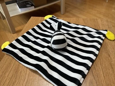Ikea Klappa Cebra Caballo Rayas Blankie Manta Chupete Negro Foto 1 de 4