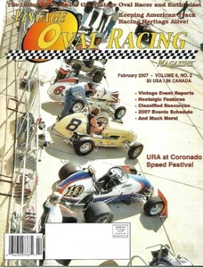 VINTAGE OVAL RACING MAGAZINE 2007 FEB - URA AT CORONADO, REPORTS,WILLOW SPRINGS - Imagen 1 de 1