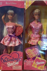 1998 Make A Valentine Barbie und 1997 Valentine Barbie Puppen NRFB - Bild 1 von 8