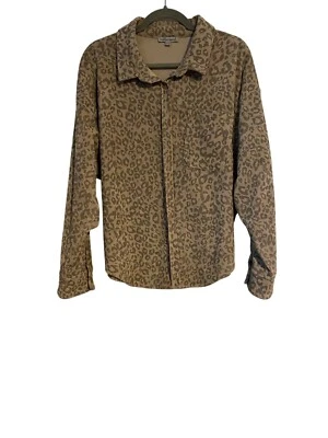 Lista de deseos Ropa Mujer Chaqueta S/M Estampado Leopardo Pana Camisa Abotonada Artística Foto 1 de 4